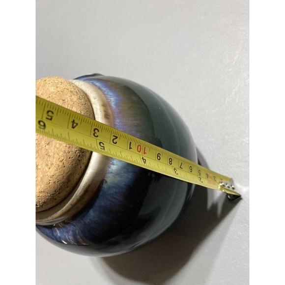 Harley Fund black glazed ceramic stoneware collectible jar with cork stopper - Picture 4 of 4